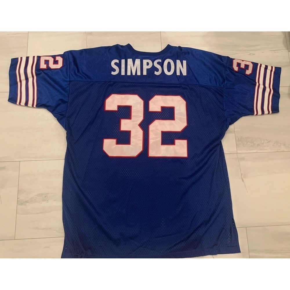 VINTAGE WILSON BUFFALO BILLS #32 OJ SIMPSON FOOTBALL JERSEY XXL - Picture 6 of 7